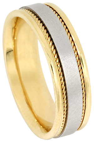 18k Two Tone Gold 840